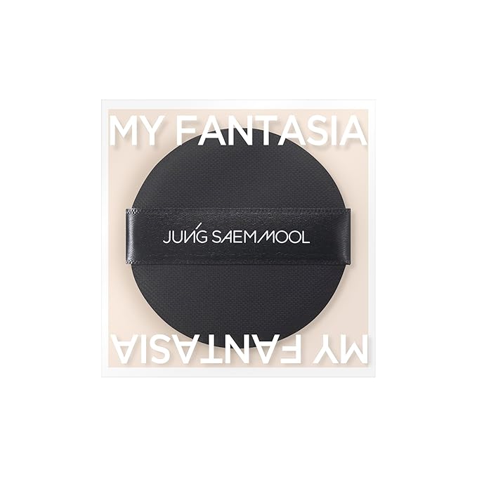 JUNG SAEM MOOL Cushion Puff | Natural Cover Puff for Smooth Fitting, Round Shape 2.1 Inch, Set (10p)