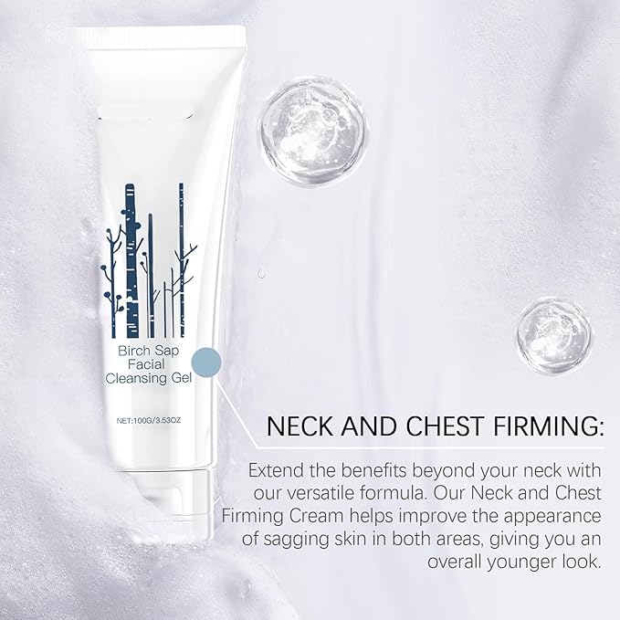Birch Sap Cleanser Gel & Toner - Brighten Facial Skin, Hydrating, Soothe Sensitive Redness, Oil-Control Daily Moisturizing Skincare(3PCS)
