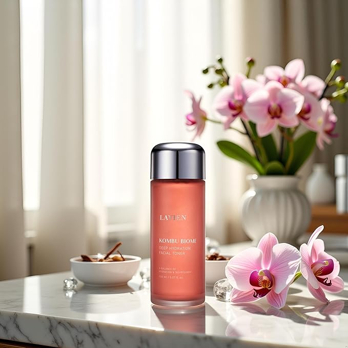 Lavien Deep Hydration Facial Toner - Kombu Biome Triple Hydration and Nourishment - Brightening and Wrinkle Improvement - 5.97 Fl Oz. (150ml) Bottle