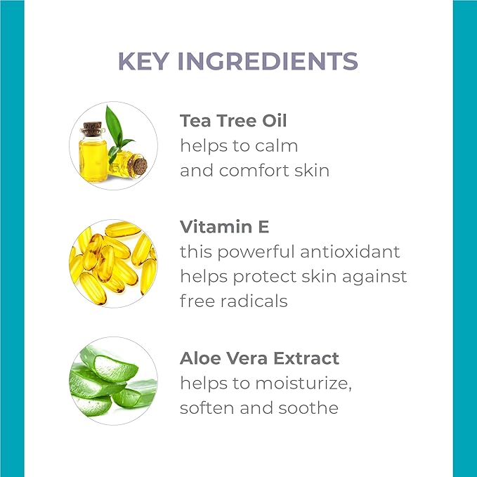 Derma E Tea Tree and Vitamin E Relief Cream – Deeply Moisturizing Tea Tree Lotion – Vitamin E Cream Soothes, Calms and Nourishes Dry, Irritated Skin, 4 oz