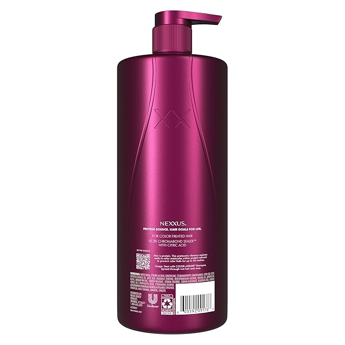 Nexxus Color Assure Conditioner for Vibrancy for Color Treated Hair Powered by Chromabond Sealer with Citric Acid 33.8 oz