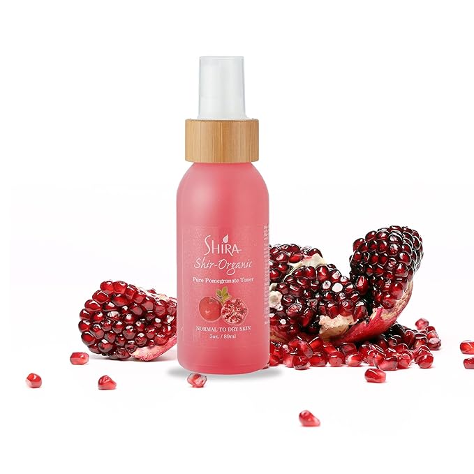 Shira Shir-Organic Trio for Normal to Dry Skin Care Kit for Healthy and Hydrated Skin with Coconut Oatmeal Cleanser Pomegranate Toner & Avocado Moisturizer.