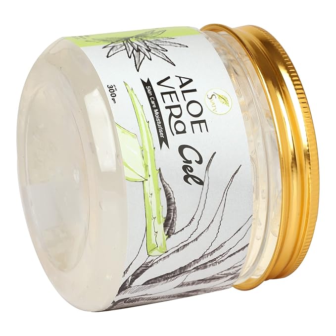 SVATV Natural Aloe Vera Gel for Face, Skin & Hair | Suitable for All Skin Types For Men & Women - 300g, 10.58oz, 0.66lbs