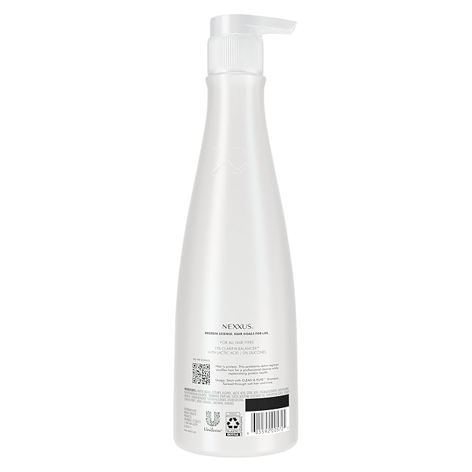 Nexxus Clean & Pure Conditioner Detox for Professional-Level Hair Care Powered by Clarifix Balancer Technology with Lactic Acid 13.5 oz