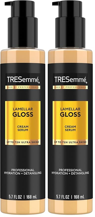 TRESemmé Hydrating & Detangling Cream Serum Lamellar Gloss Ultra Shine Up to 72H 5.7 Fl Oz,(Pack of 2)