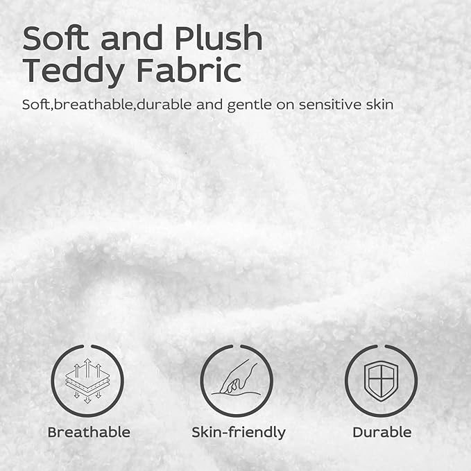 Vanity Chair with Cat Back,Armless Desk Chair Cute Small Office Chair,Teddy Fabric Computer Chair with Adjustable Height,120°Tilting,Rolling,Swivel for Vanity,Kids Room,Office,Bedroom White