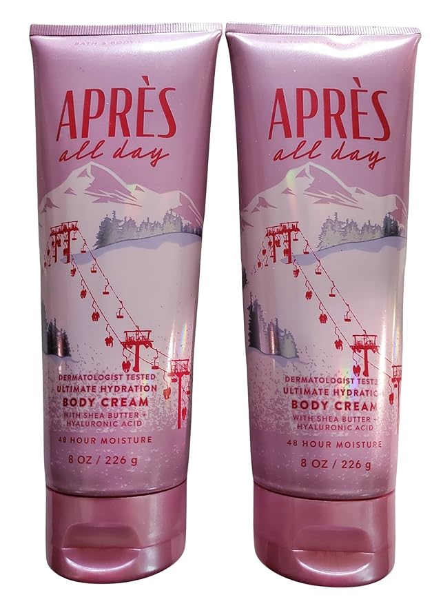 Bath & Body Works Après All Day Ultimate Hydration Body Cream 8 Ounces Pack of 2