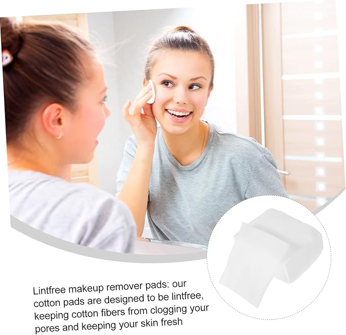 Veemoon 2400pcs Cotton Makeup Remover Pads Face Toner Cotton Rounds Soft Absorbent Lintfree Reusable for Daily Skincare