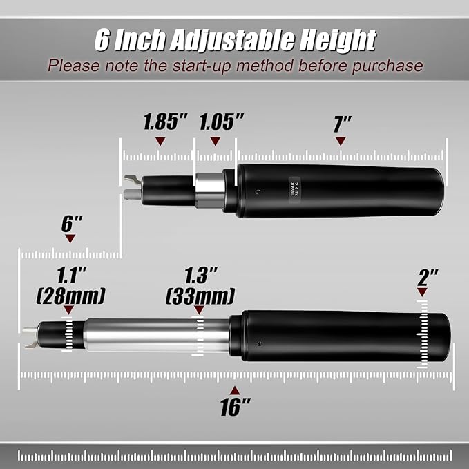6" Pneumatic Gas Cylinder for Herman Miller Classic Aeron Chair, Side Activated Office Chair Hydraulic Cylinder Replacement,Stroke Gas Lift Cylinder#1B08VM,Heavy Duty 450lbs New Pneumatic Cylinder