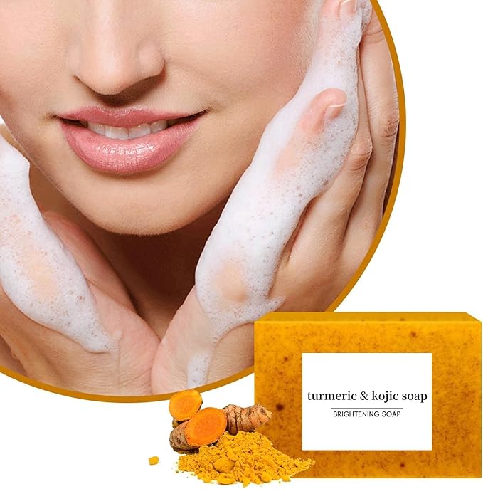 Traditional Handmade Organic Natural Vegan Turmeric Soap Bar - Anti-Aging Skin Lightener, Evens Skin Tone - Absolutely Pure Natural Soap