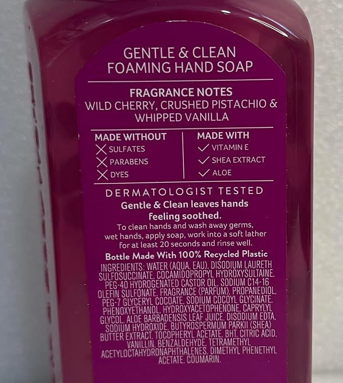 Bath and Body Works Sweetheart Cherry Gentle Foaming Hand Soap Pack of 2