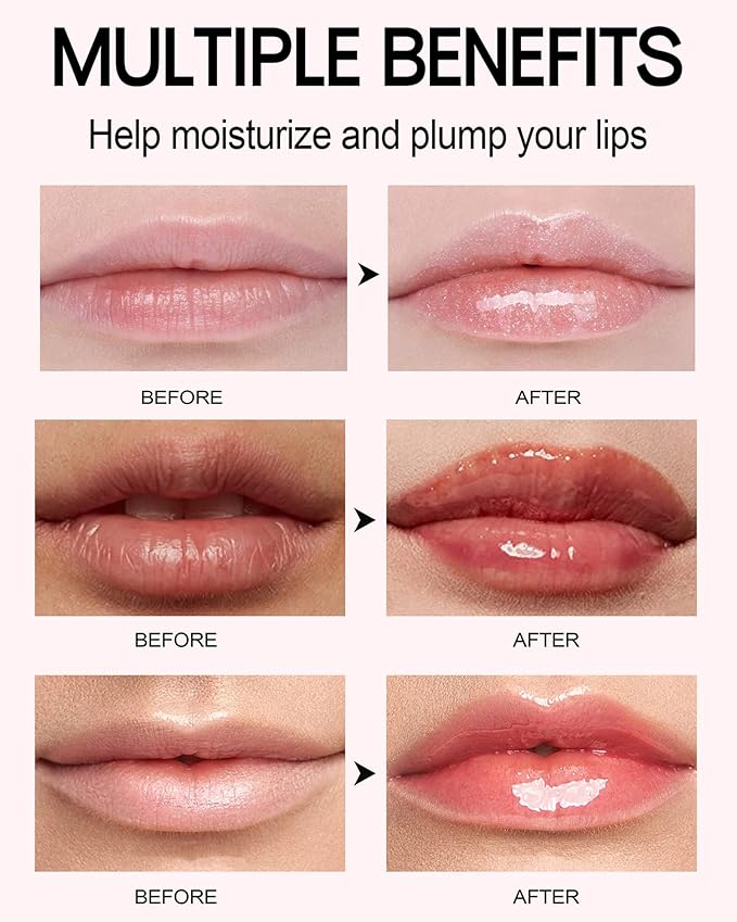 Lifting Gloss, Spicy Lip Plumping Booster Lip Gloss Glossy Lipstick, Hydrating, Volumizes, High-Shine, Fuller Plumper Lip Mirror Lip Glaze, Plump & Pout Lip Plumper for Women Girls (#01)