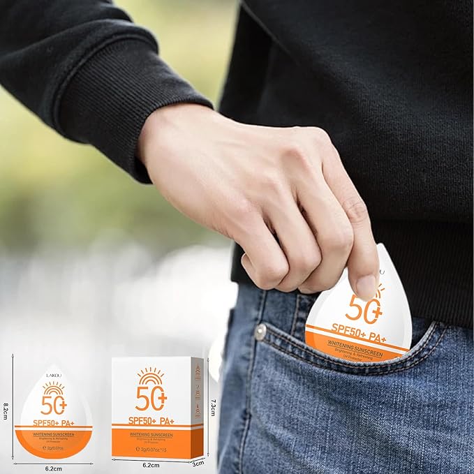 2g*60PCS Travel Size Sunscreen SPF50+ PA+ – Mini Sunscreen for Face & Body, Waterproof, Non-Greasy, Perfect for Thank You Gifts & Summer Party