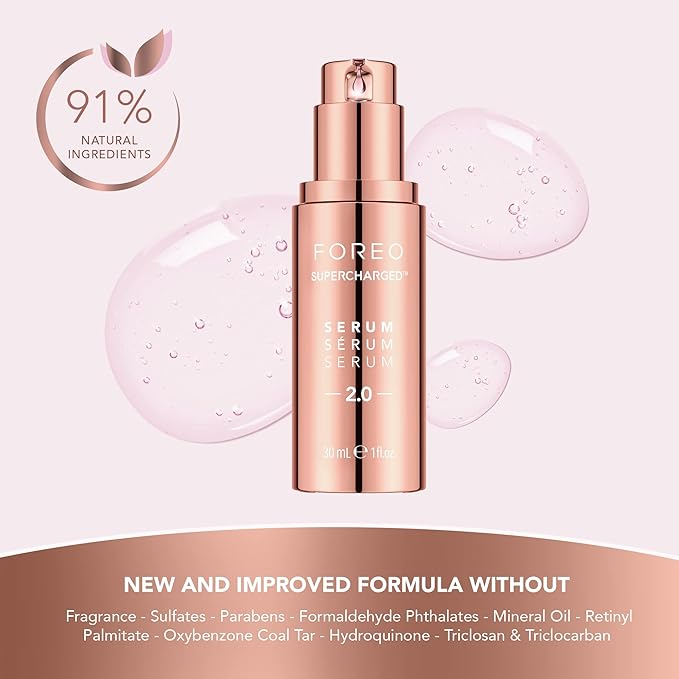 FOREO Age-Defying Bear Bundle - Bear Microcurrent Facial Device + 2 x Conductive Serum 1 fl.oz. - Anti Aging Face Massager - Skin Care Tools Set for an Instant Face Lift - Fuchsia