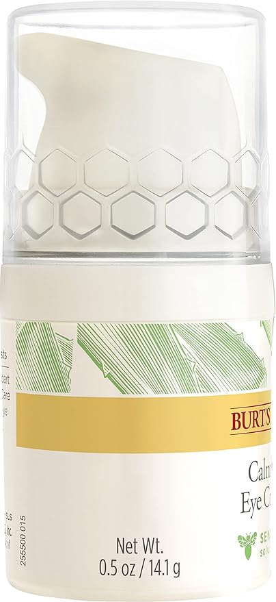 Burt's Bees Calming Eye Cream With Aloe and Rice Milk, Moisturizes Without Causing Redness or Irritation, 98.7 Percent Natural Origin Skin Care, 0.5 oz. Bottle, (Pack of 2)