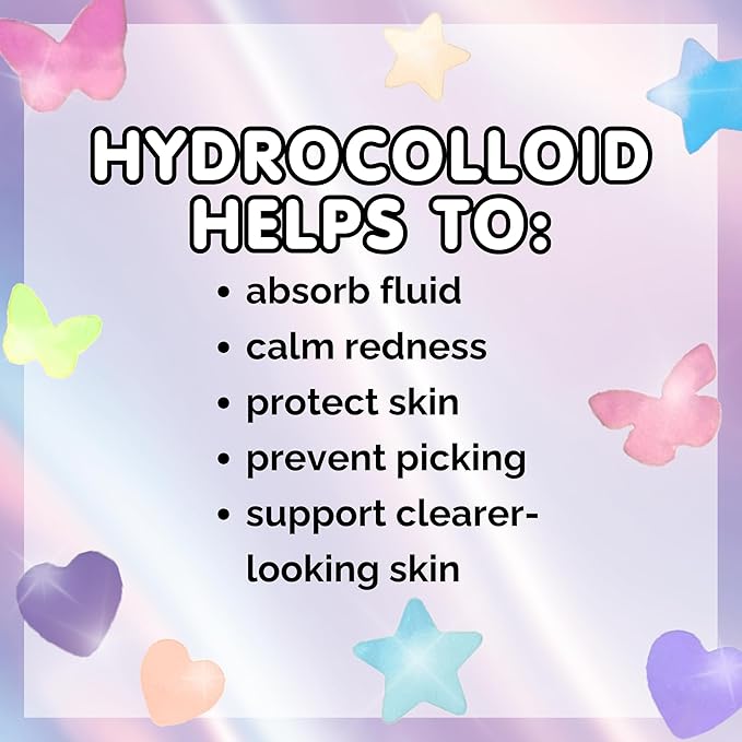 Heal & Conceal Pimple Patch - Cute Holographic Heart Shaped Acne Patches, Fun Hydrocolloid Zit Stickers for Face (Iridescent Hearts, 78 Count)