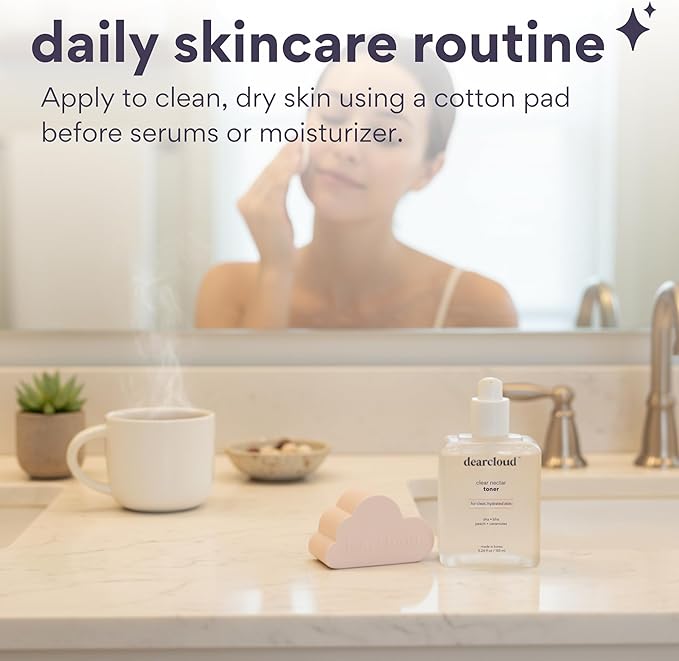 dearcloud Clear Nectar Toner – Nourishing, Exfoliating & Hydrating Korean Toner for Face (5.24 fl oz)
