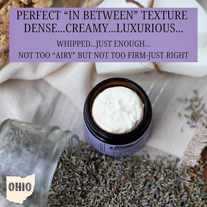 100% Grass-Fed Lavender infused Whipped Tallow Balm-Organic Raw Manuka Honey & Organic Jojoba Oil, Face and Body Moisturizer for Dry, Sensitive Skin, Eczema (Lavender Honey)