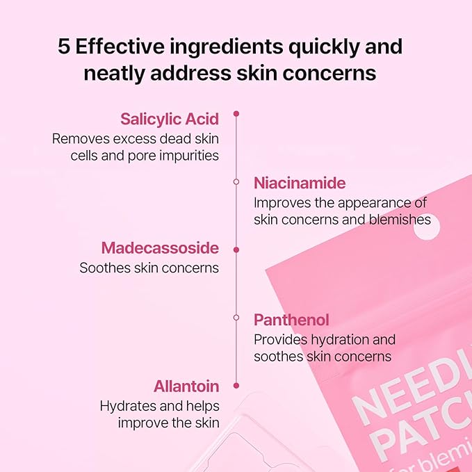 NEEDLY Patch for Blemishes Colorful, 12 Patches | Hydrocolloid Microdart Pimple Patch, Cute Star, Heart & Teardrop Micropoint Acne Patch for Early-Stage Zits and Deep Pimples, Korean Skin Care