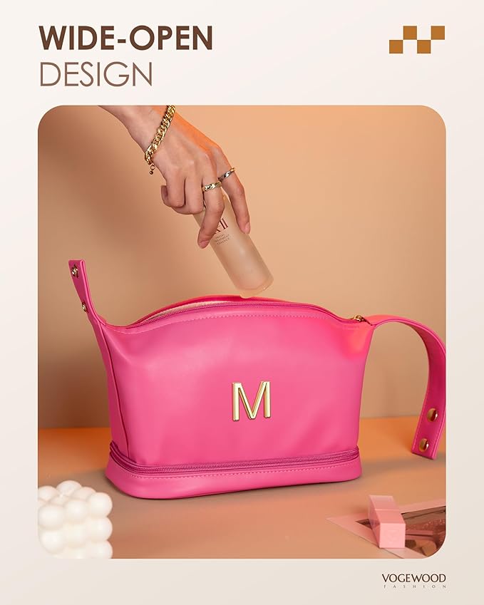 Cute Gifts for Preteen, Personalized Makeup Bag with Handle, Cute Gifts for Women Cosmetic Bag with Makeup Brush Organizer, Cute Cosmetic Pouch for Women, Gifts for Friends Female Mom