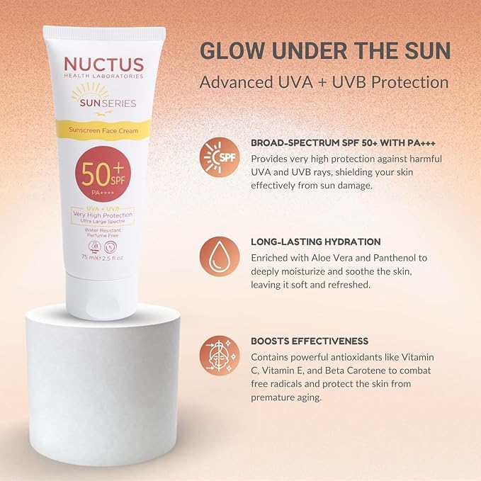 Sunscreen Face Sun Moisturizer SPF 50 UVA/UVB Protection Waterproof Sunscreen Skin Care 50ml, 2.5 fl.oz