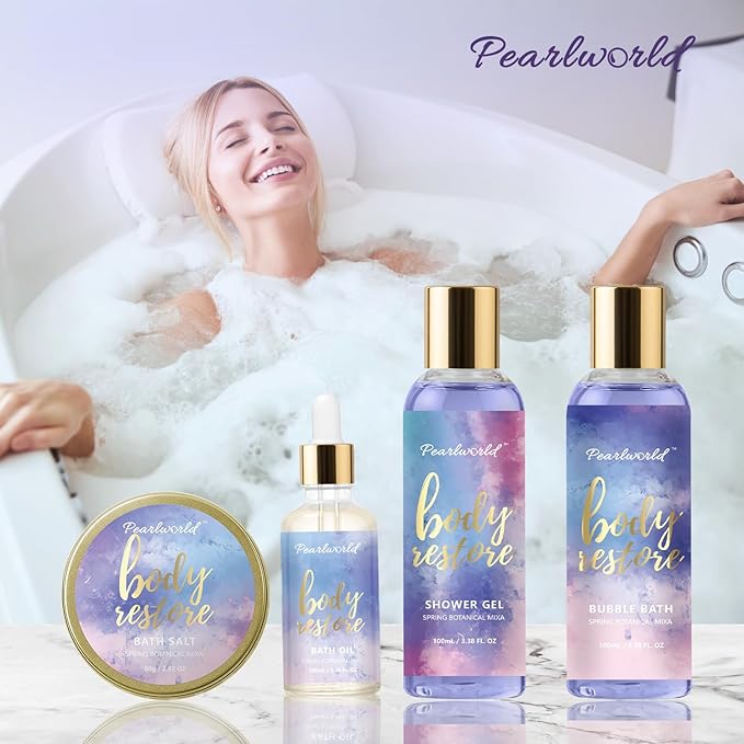 Spa Kit for Women, 12 Pcs Luxury Bath Skin Care Shower Bath Set, Spa Gift Sets with Reusable Bag, Bath Bomb, Christams Birthday Gifts for Teen Girls, Her, Mom