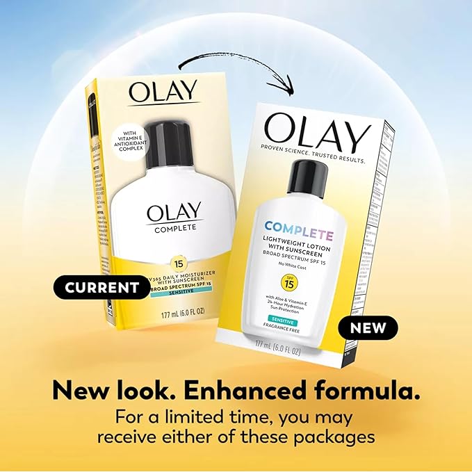 Olay Complete All Day Moisturizer SPF 15, Sensitive 4 oz (Pack of 3)