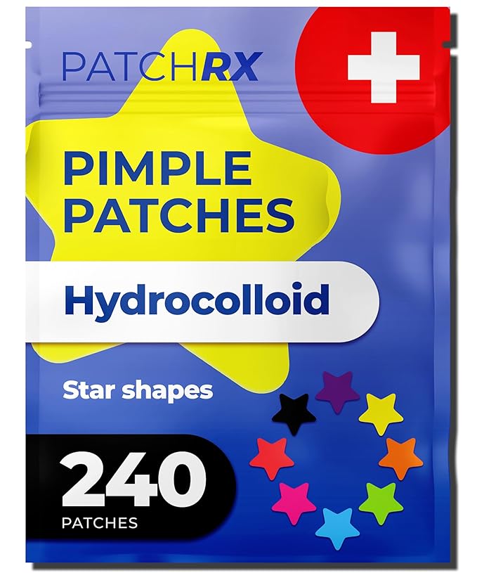 Star Pimple Patches for Face (240 Patches) with Hydrocolloid Only, Cute Acne Patches, Star Patches for Teens and Adults