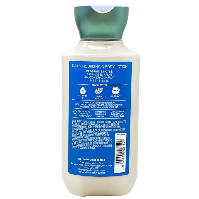 Bath & Body Works Fresh Jungle Rain Fragrance Mist and Body Lotion Duo Set with an Aloe Vera Bar Soap