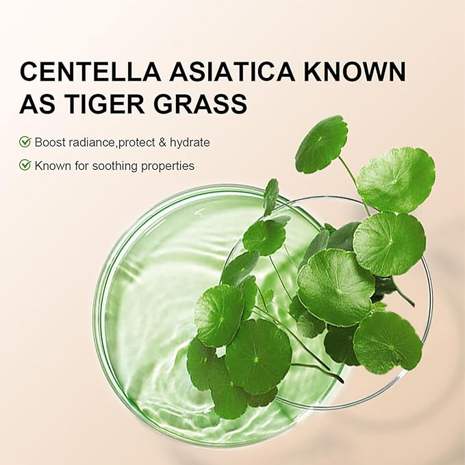 Color Correcting CC Cream with Centella Asiatica, Matte CC Cream with SPF 25, Full Coverage, Concealer Blemish, Invisible Pore, Even Skin Tone, Long Lasting Hydrating Pre-Makeup Primer