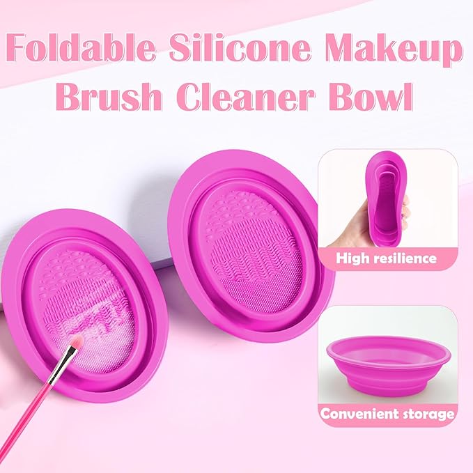Makeup Brush Set, 43Pcs Makeup Tool Set Premium Synthetic Foundation Concealers Powder Eye Shadows Makeup Brushes Kit for for Beginner Professional, Rose Pink