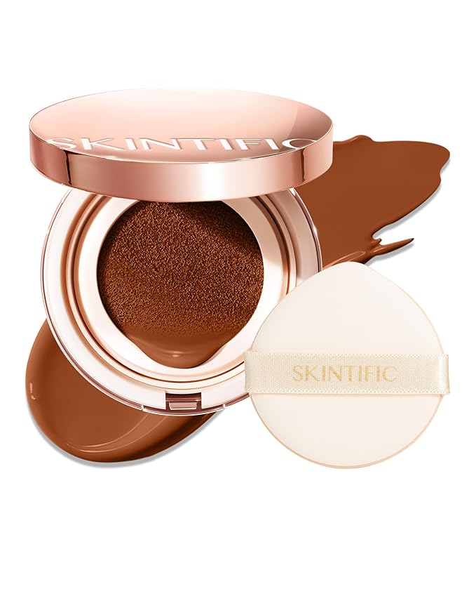 Full Coverage Cushion Foundation #08N Rich Toffee| Satin Glow Finish, Oil-Control & Waterproof, Buildable Tattoo Cover Cushion for All Skin Types
