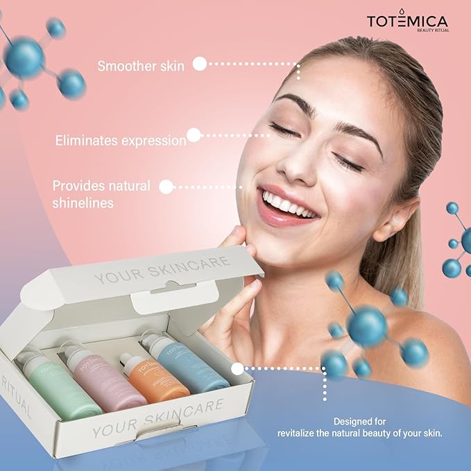 TOTEMICA Skin Care Set, 4-Step Ritual Skin Care Kit - Cleanser, Toner, Serum & Moisturizer for Dry Skin – Vegan, Cruelty-Free, Natural Ingredients for All Skin Types - Skincare with Anti-Aging