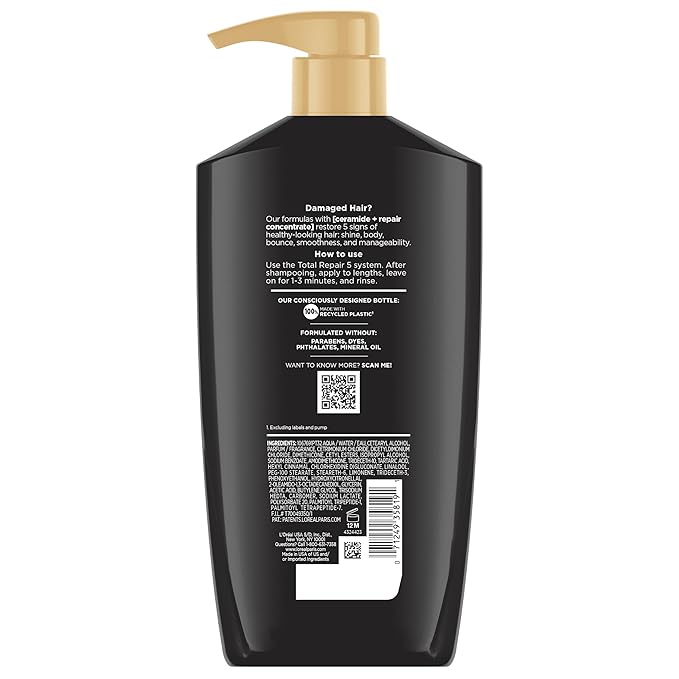 L'Oreal Paris Elvive Total Repair 5 Repairing Conditioner for Damaged Hair Conditioner with Protein and Ceramide for Strong Silky Shiny Healthy Renewed Hair 28 Fl Oz
