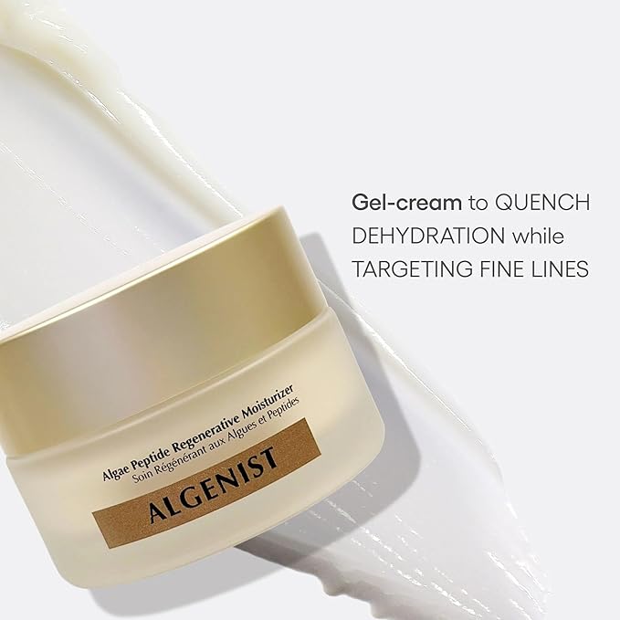 Algenist Algae Peptide Regenerative Face Moisturizer - Restorative Wrinkle Cream + Peptide Moisturizer for Instant Hydration + Skin Barrier Protection - Formulated with Patented Alguronic Acid (2 oz)