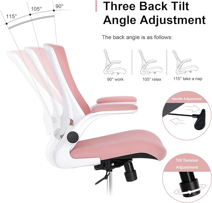 Misolant Tall Office Chair, Drafting Chair for Standing Desk, High Office Chair with Adjustable Lumbar Support, Flip-up Arm and Footrest Ring, Tall Drafting Chair for Bar Height Desk