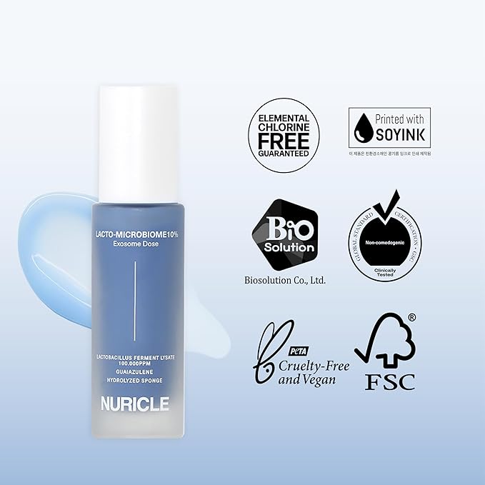 LACTO-MICROBIOME 10% Exosome Dose 30ml (1.014fl.oz) Exosome Korean Serum for Pores, Blackheads & Skin Texture – Korean Skin Care