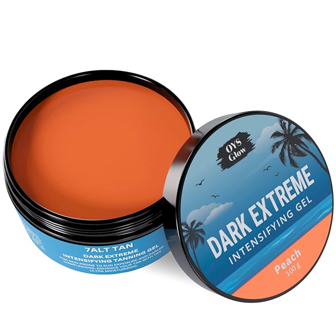 Tanning Gel, New Dark Extreme Intensifying Tanning Accelerator Sunbed Cream Self Tan Body Care Lotion(Peach Flavor)