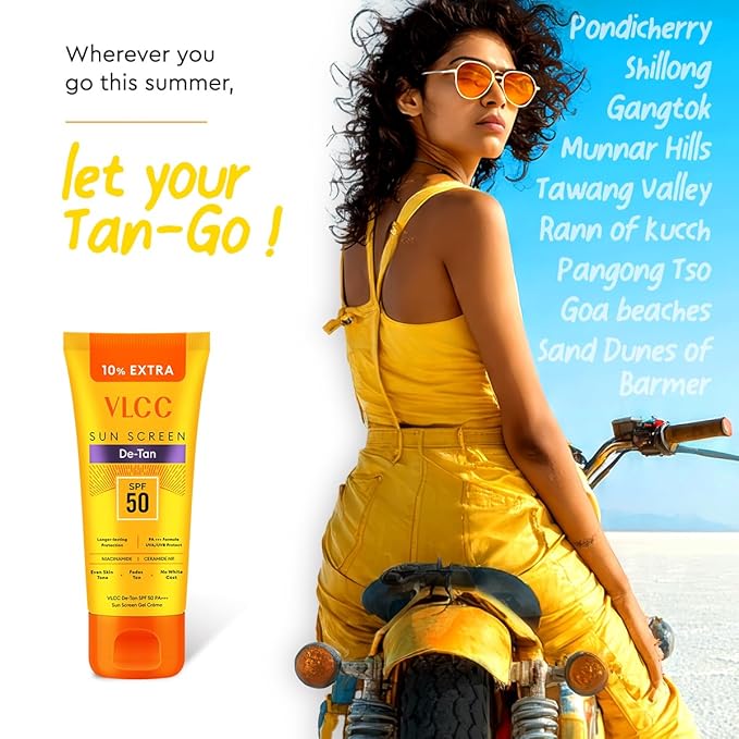 VLCC De Tan SPF 50 PA+++ Sun Screen Gel Creme(100gm)