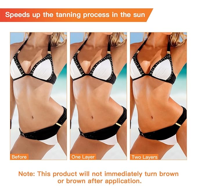 MAEPEOR Intensive Brown Bronzer Natural Tanning Accelerator Cream Gel Longer-lasting Soft Brown Tanning Gel for Sunbeds and Outdoor Sun (100ML, Color 01)