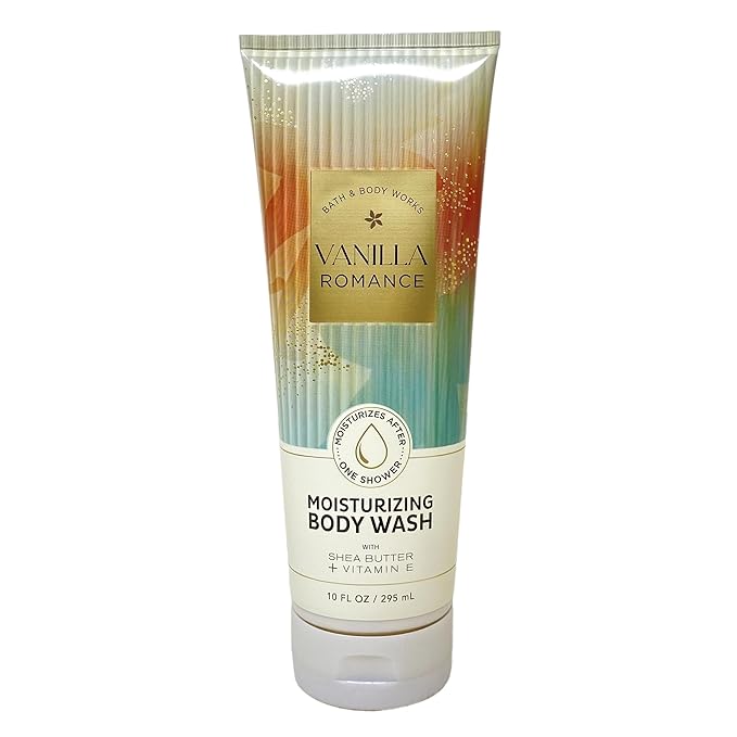 Bath & Body Works Vanilla Romance 2 Pack Moisturizing Body Wash with a Natural Oats Bar Soap - Full Size