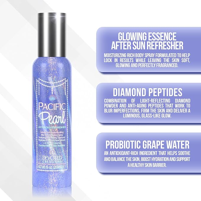 Devoted Creations Pacific Pearl After Sun Refreshing Spray | Velvety Soft Barrier-Boosting After Sun Refreshing Body Spray