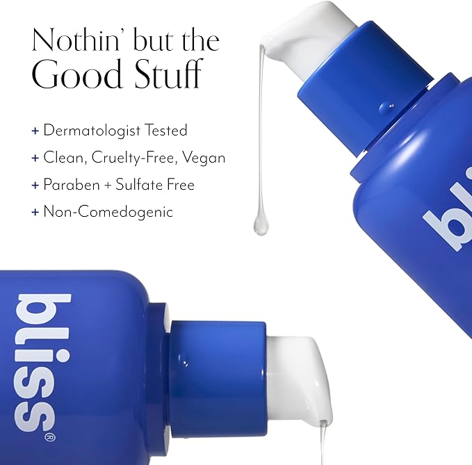 Bliss Radiant Skin Care Trio - Well Yes Hydrating Toner, Bright Idea Vitamin C Serum & Renew & Smooth Night Face Serum - Brightens, Soothes, and Exfoliates - Vegan & Cruelty-Free - 3 Pack