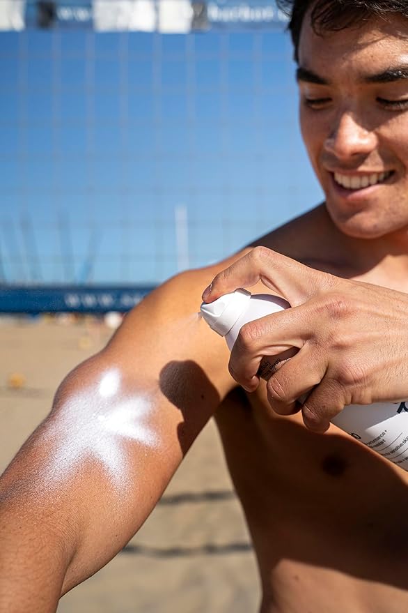 Dermasport Reef Safe Mineral Sunscreen Spray SPF 30, Athlete-Tested Zinc Oxide Body Spray Sunscreen, Water & Sweat Resistant 80 Min, 6 Fl Oz