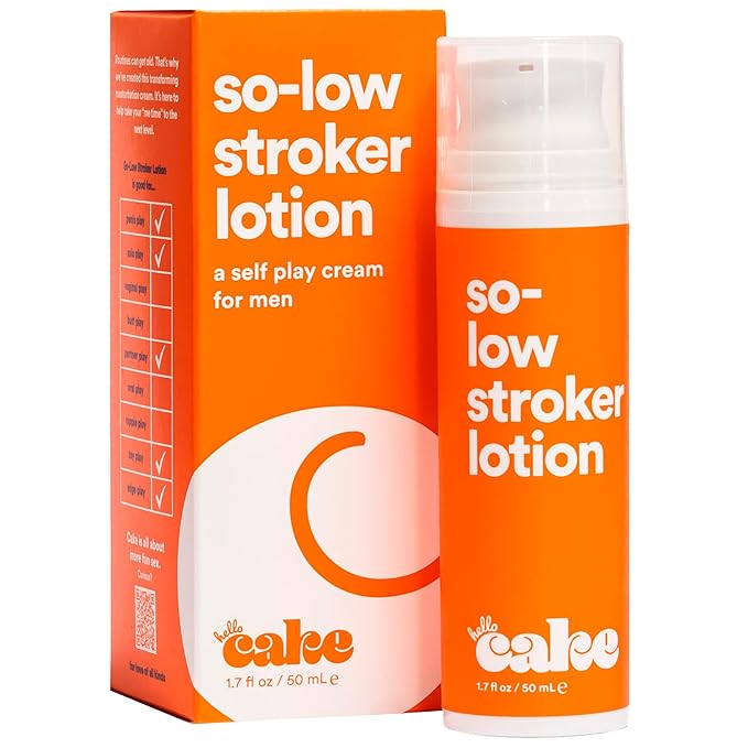 Hello Cake So-Low Stroker Lotion - Below the Belt Men's Solo Cream for Bator Bros, 1.7 fl oz
