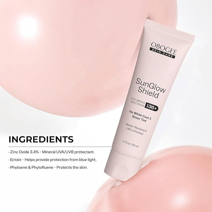 SunGlow-Shield HydraTint Pro Mineral Sunscreen SPF 36 (3.2 oz) | 2-in-1 Tinted Daily Sunblock | Fragrance-Free, Water Resistant