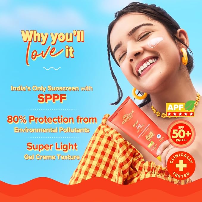 Aqualogica Detan+ Dewy Face Sunscreen with SPF 50+ & PA++++ | Blue Light Protection & No White Cast | Fights Sun Damage with Cherry Tomato & Hyaluronic Acid | 2.82 Oz/80g