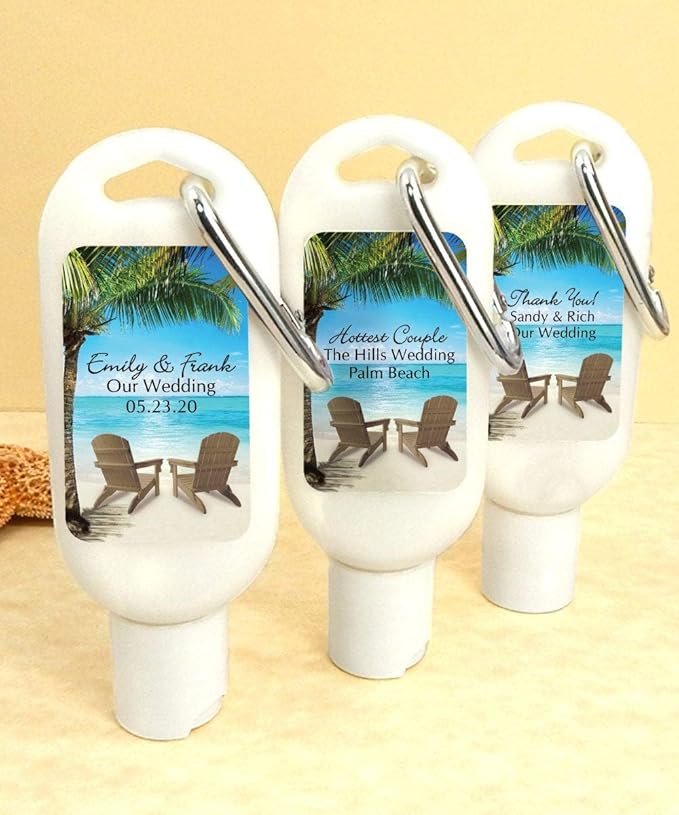 arabiner SPF 30, Custom Sunscreen for Wedding Favors, Bridal Showers, Party Favors (Set of 12) L8