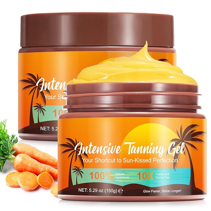 Brown Tanning Cream 5.25 Fl Oz,Lntensive Tanning Gel,Lnstant Tan Enhancer With Added Shimmer - Tan Accelerator Cream, Soft Intensive Luxe for Sunbeds &Outdoor Sun