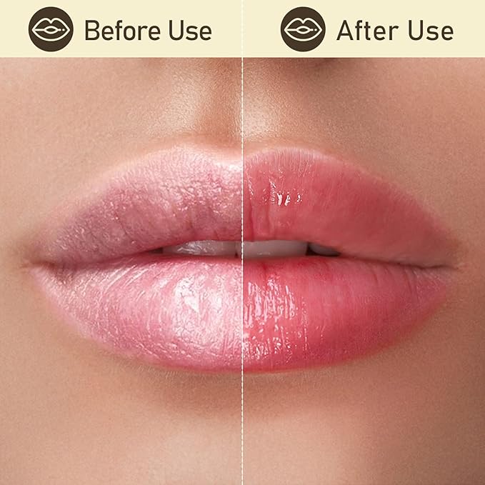 Tinted Lip Balm Flower Lipstick Tinted Lip Gloss Long Lasting PH Lipstick Color Changing Lipsticks Natural Chapstick, Glitter Pink Lip Stick, Purple Flower